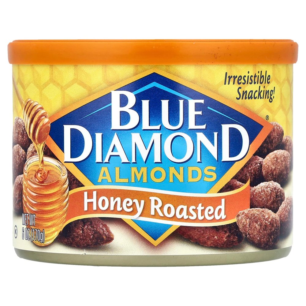 Blue Diamond, Миндаль, обжаренный с медом, 170 г (6 унций)
