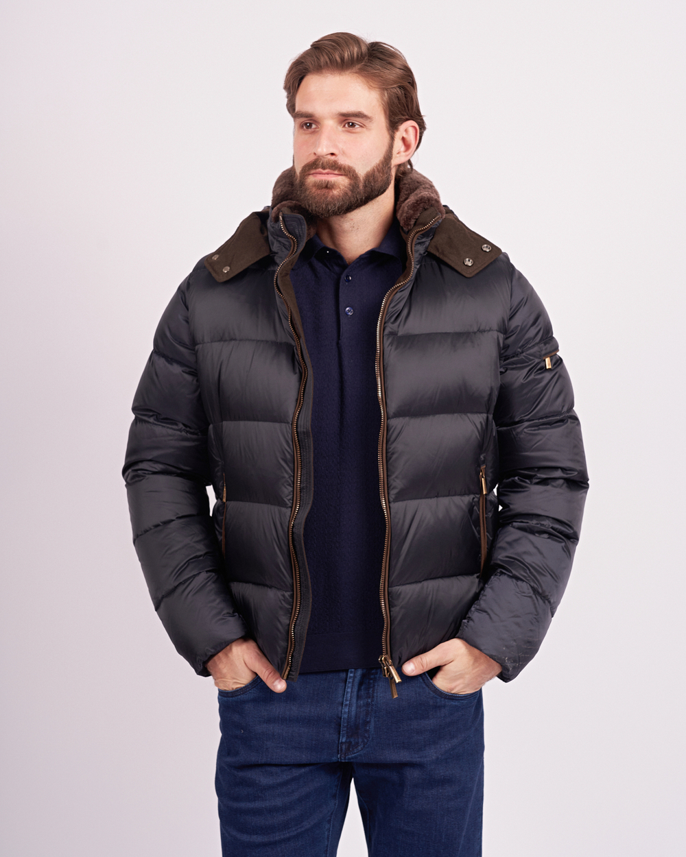 Куртка пуховая с капюшоном MOORER