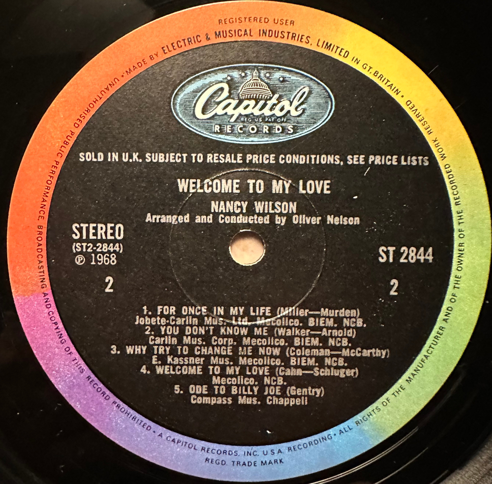 Nancy Wilson- Welcome To My Love (Англия 1968г.)