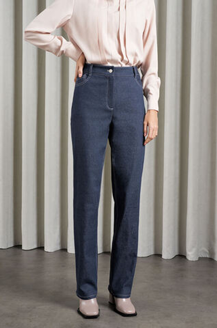 31014 Брюки женские (синий джинс)