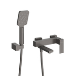 Смеситель CEZARES SLIDER-VD-GM для ванны и душа с поворотным изливом, с ручным душем, шлангом и держателем