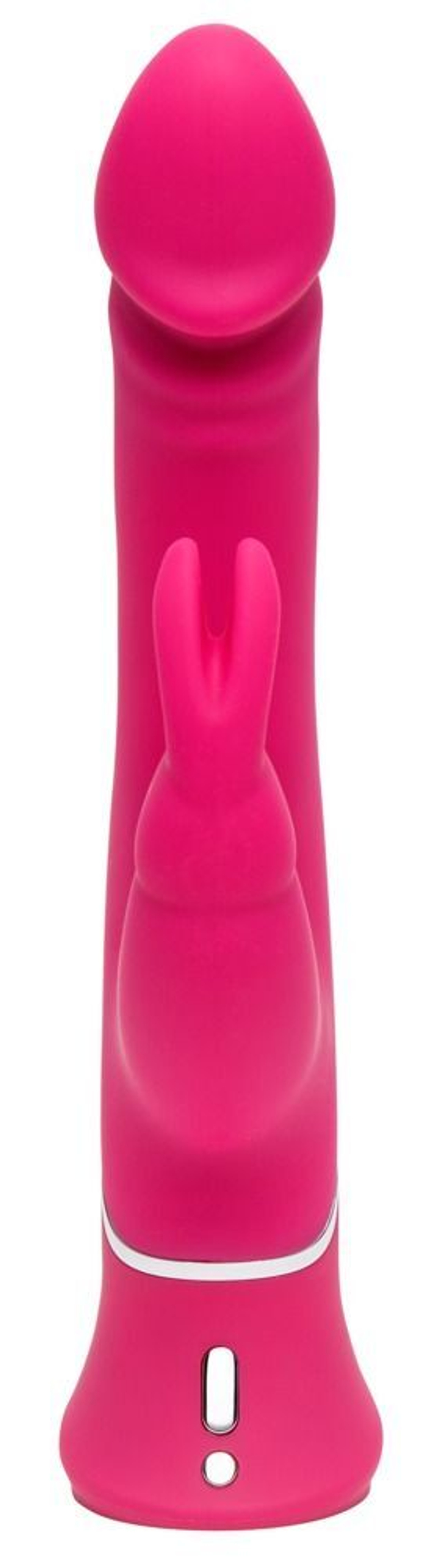 Розовый вибратор-кролик Realistic Dual Density Rechargeable Rabbit Vibrator - 25,5 см. (Цвет: розовый)