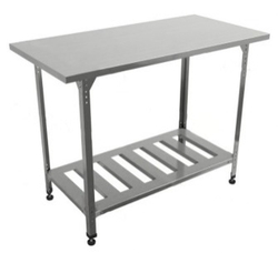 Стол производственный "Профи" СППР , полка решетка, 1500х700х860 мм, без борта
