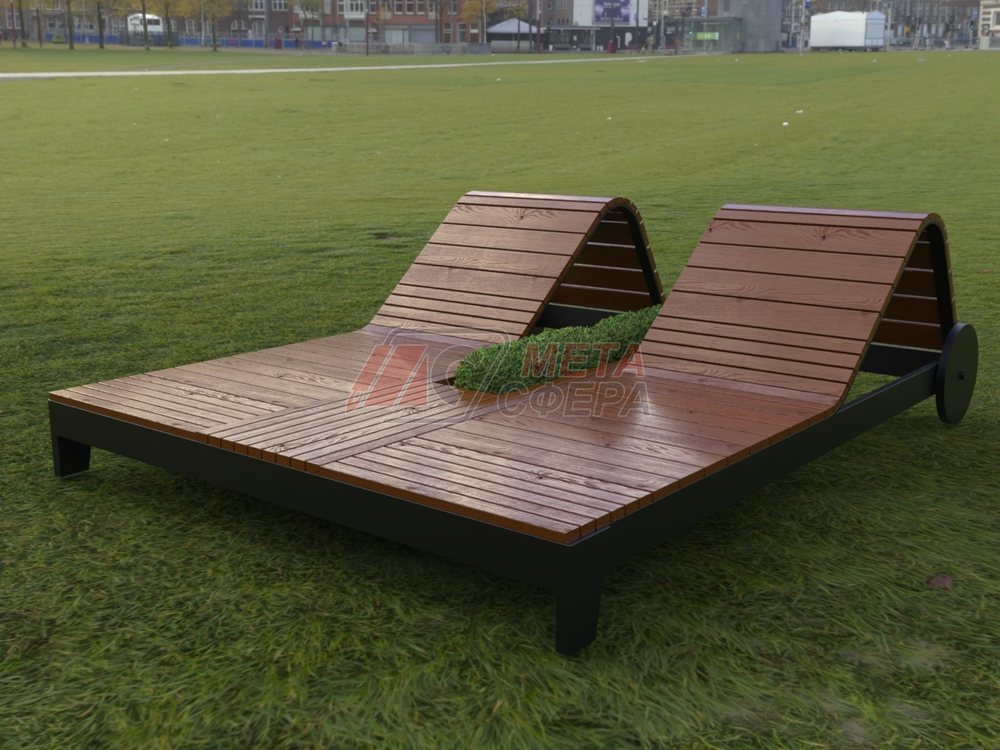 Шезлонг Нарди двойной с вазоном