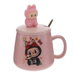 GAEM Кружка с крышкой и ложкой, 470 мл, L13,5 W10 H15 см