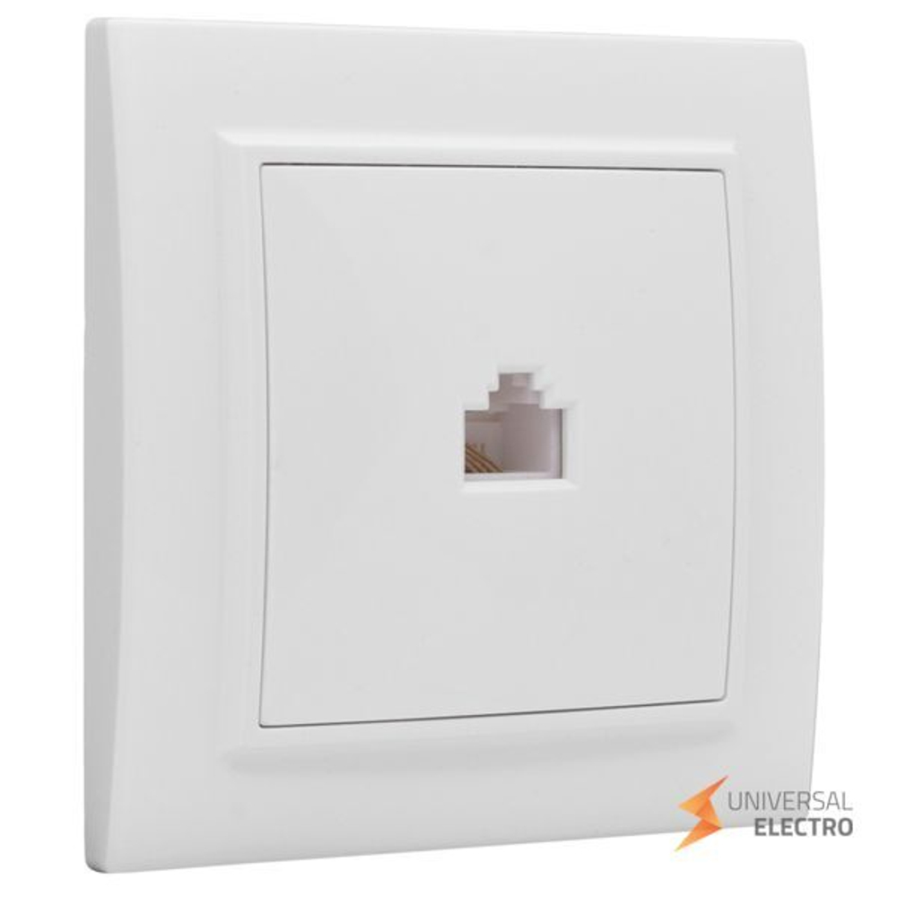 Минск Розетка RJ-45 1-местная СП белая EKF Basic