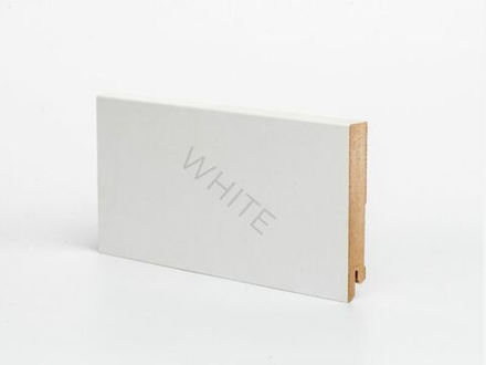 Плинтус напольный белый МДФ W06-100 мм Deartio 100x16x2050 мм