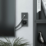 ТВ-розетка оконечная Gallant (графит рифленый)