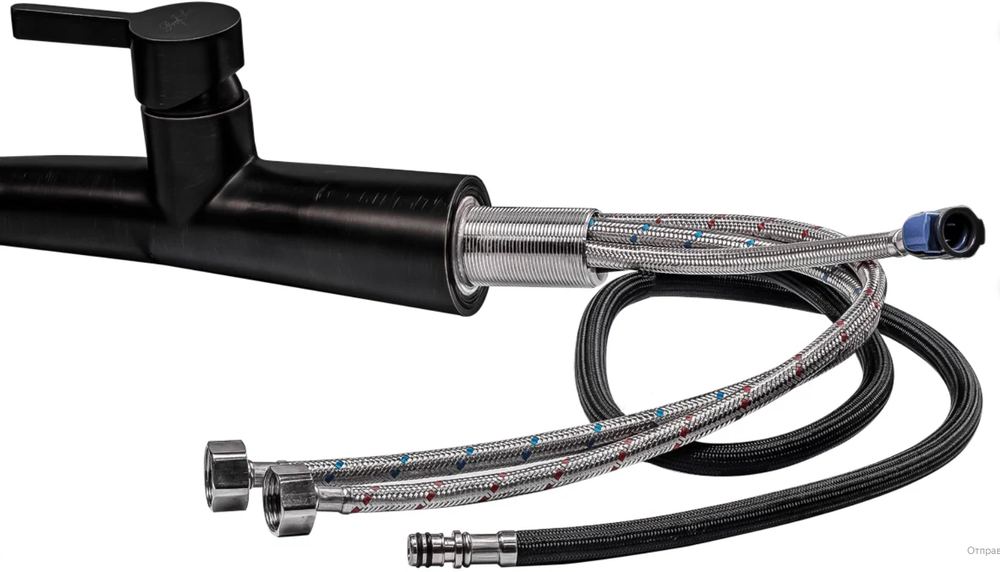 Смеситель для кухни Профсан PSM-301-9 STEEL Черный/бронза