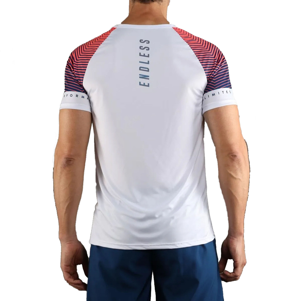 Мужское теннисное поло Endless Feisty Sleeves T-Shirt Men - White, Red