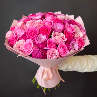 Flower bouquet of 51 Russian roses mix