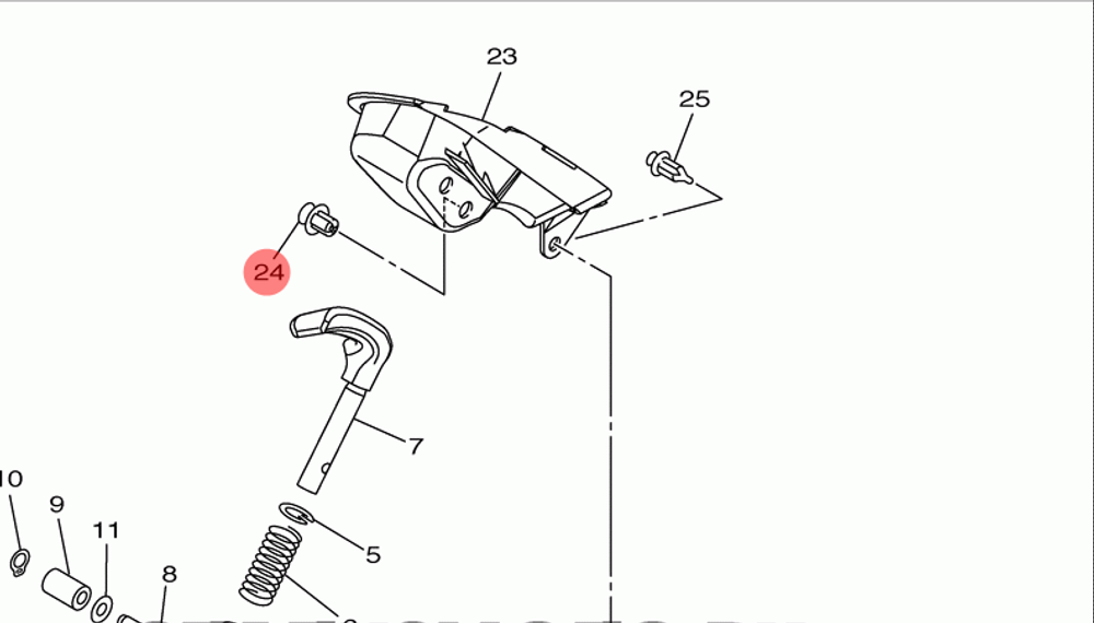 Заклёпка (пистон) Yamaha 902690800600