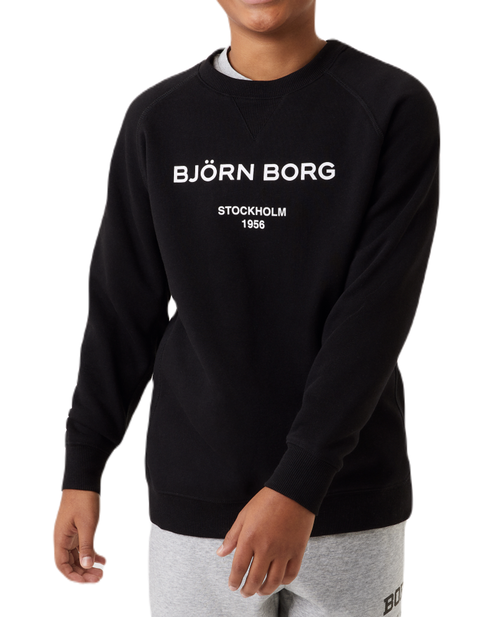 Детская теннисная толстовка Bjorn Borg Borg Crew - black beauty