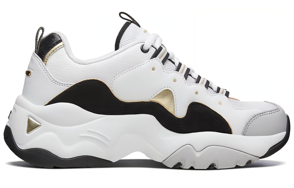 Skechers D"lites 3.0 Running Shoes White/Black/Gold Women"s