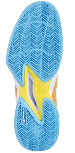 Женские теннисные кроссовки Babolat Jet Mach 3 Clay - coral/gold fusion