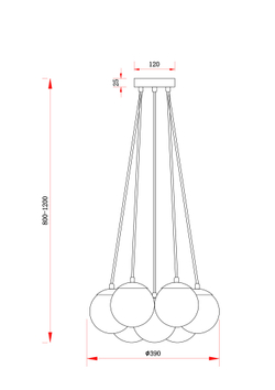 Подвесная люстра Freya FR5231PL-07CH