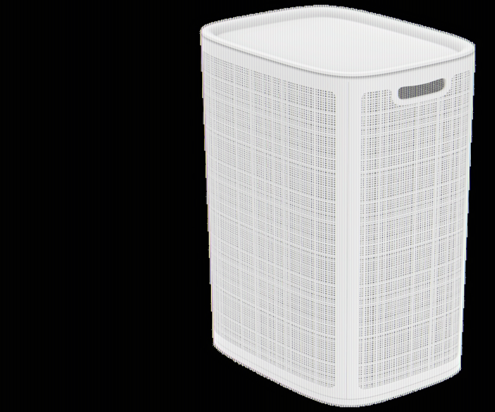 Корзина для белья Лён 100л 43*32,1*80см слоновая кость