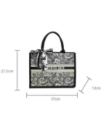 Сумка для учебы большая а4 тоут черная y2k с бантиком