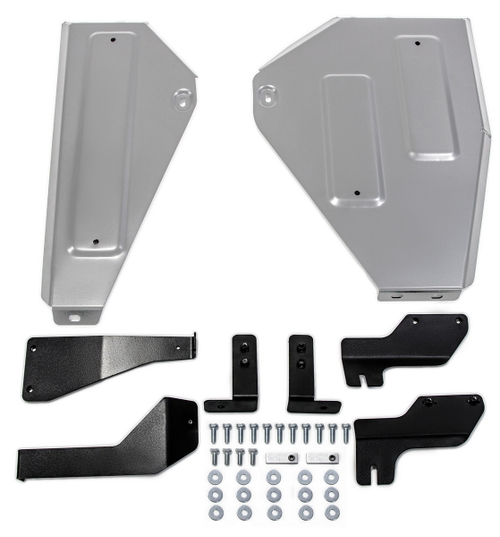 Защита топливного бака Rival для Nissan Qashqai II Россия (V - 2.0) 4WD 2015-2019/Nissan Qashqai II рестайлинг (V - 2.0) 4WD 2019-н.в./Nissan X-Trail T32 (V - 2.0; 2.5) 4WD 2015-2018 2018-н.в./Renault Koleos II (V - 2.0; 2.0D; 2.5) 4WD 2016-2020, штампованная, алюминий 4 мм, с крепежом, 2 части, 333.4149.1