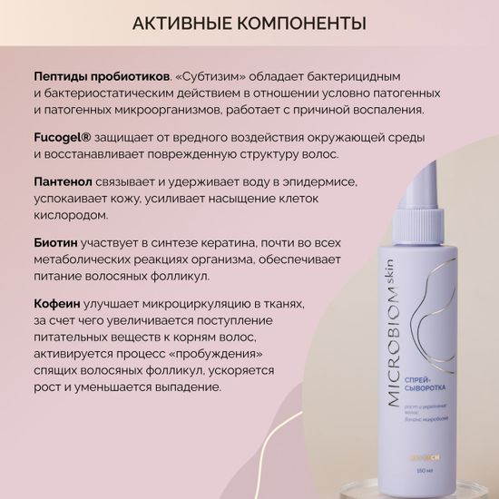 Сыворотка-спрей для роста волос МICROBIOM SKIN