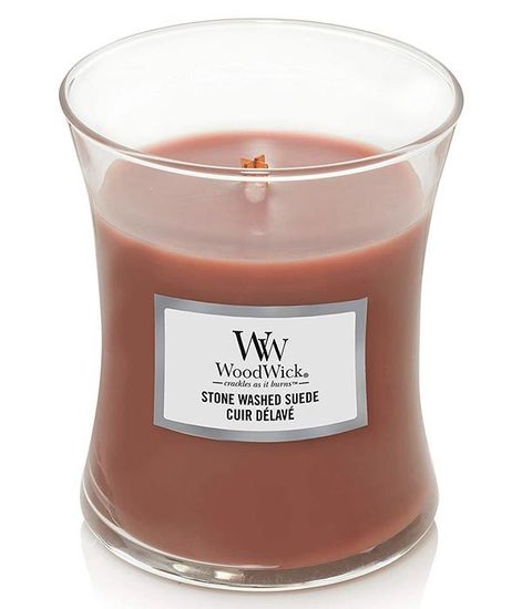 Потертая замша, ароматическая свеча, WoodWick