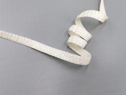 Бретелечная резинка со сборкой и блеском, 12 мм, шампань, (Арт: BR960/12-003), м