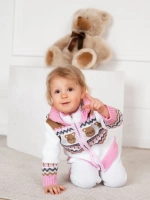 Костюм вязаный для малышей для новорожденных "Мишки"