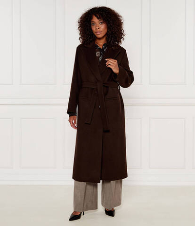 Хлопковое пальто panno Pinko - коричневый(104107 A225)