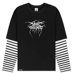 Лонгслив HAIDED DARK SILENCE двойной рукав, черный