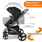 Коляска детская BubaGo арт.BG 135-B-1 MODEL Zoom color/цвет Black/Черный