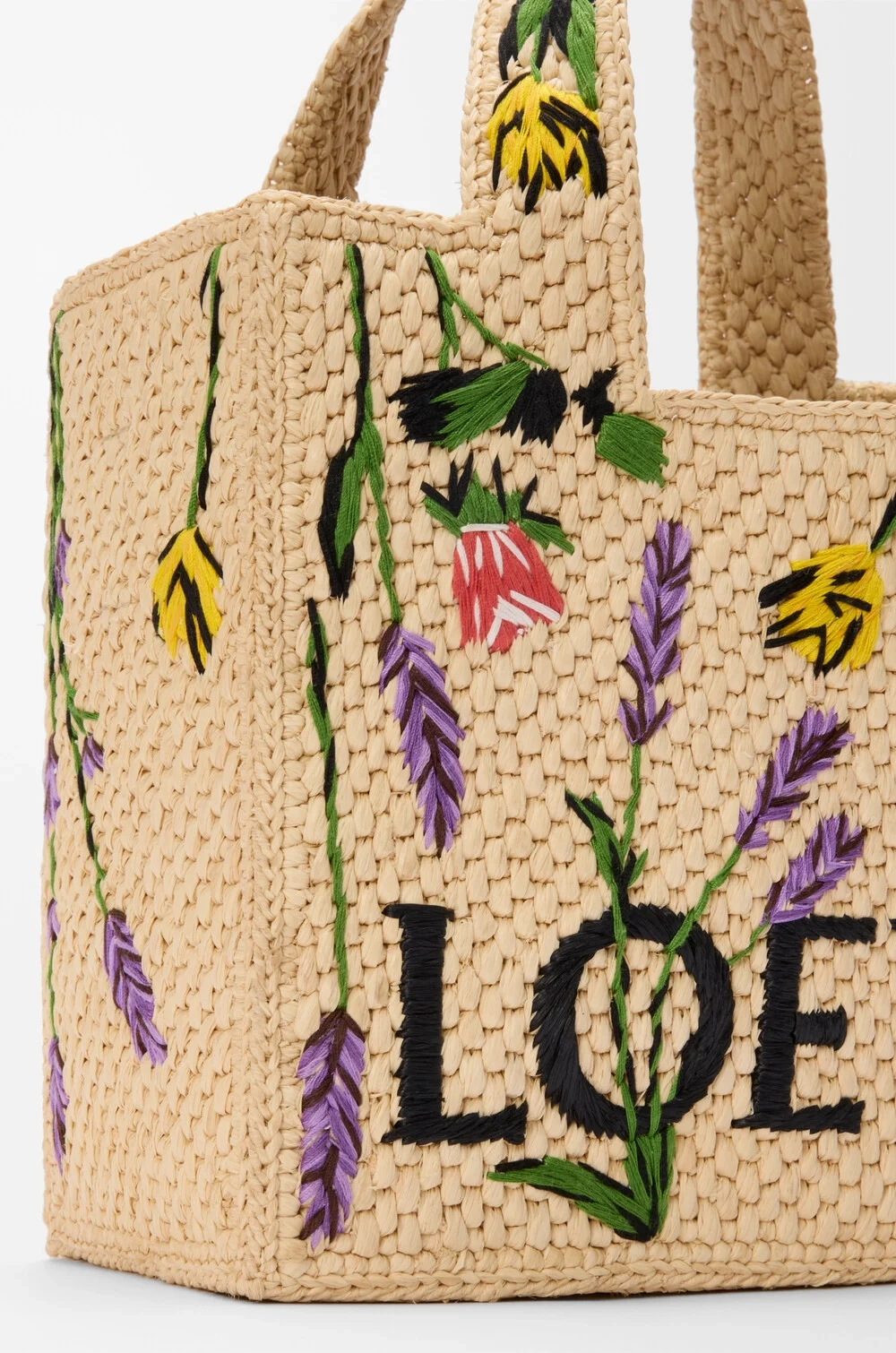 Loewe Маленькая сумка-тоут Font из рафии, натуральный