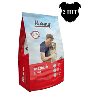 Сухой корм для взрослых собак средних пород, Karmy Medium Adult, с телятиной