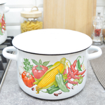 Набор кастрюль "Кукуруза" белый (1,5л, 2,9л, 4,5л)