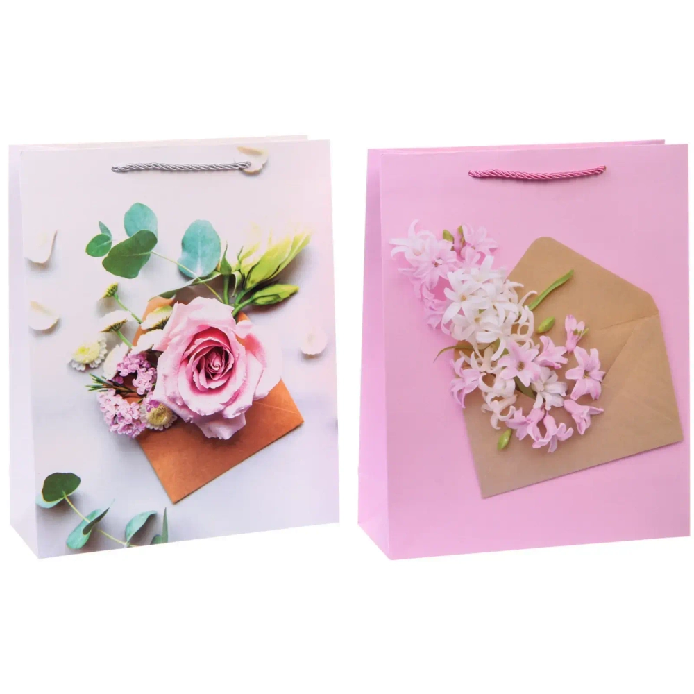 Пакет подарочный «Счастье!» 26*32*10 см, микс