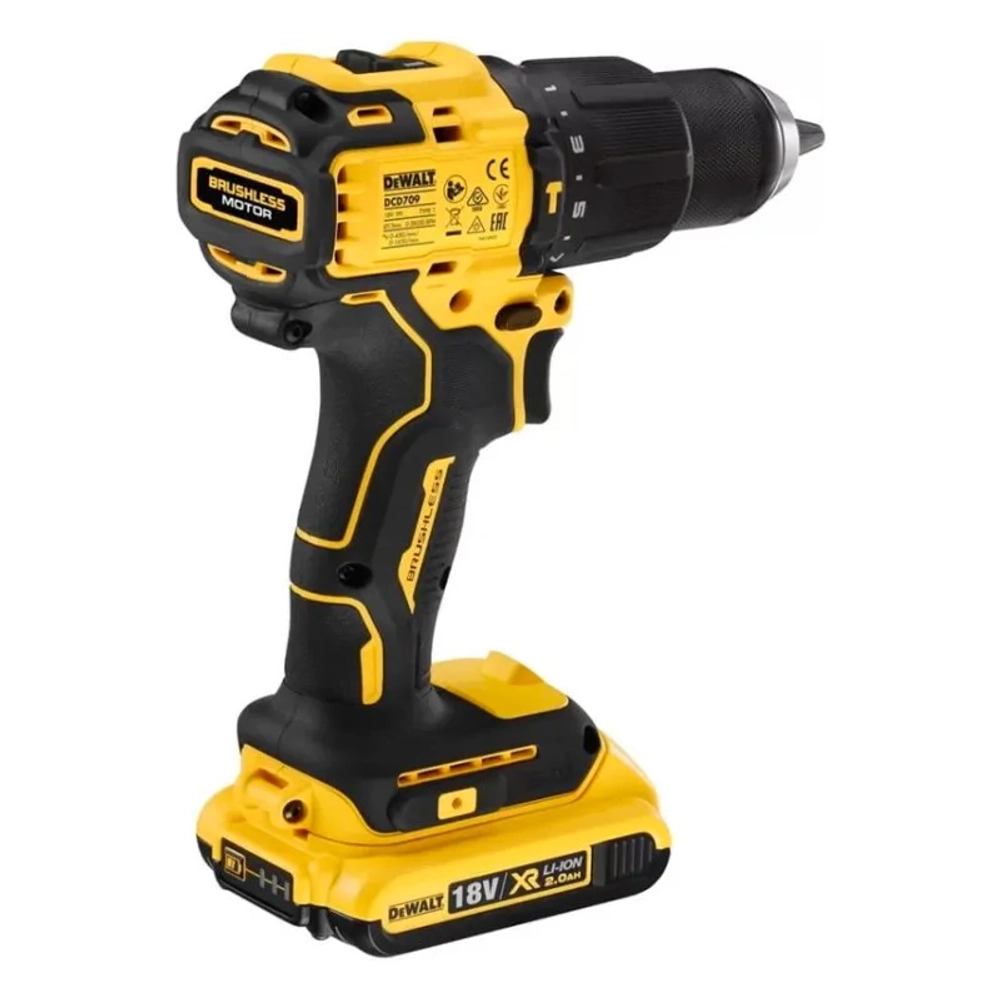 DeWalt DCD709D2T дрель-шуруповерт (2 x 2 Ач, ЗУ)