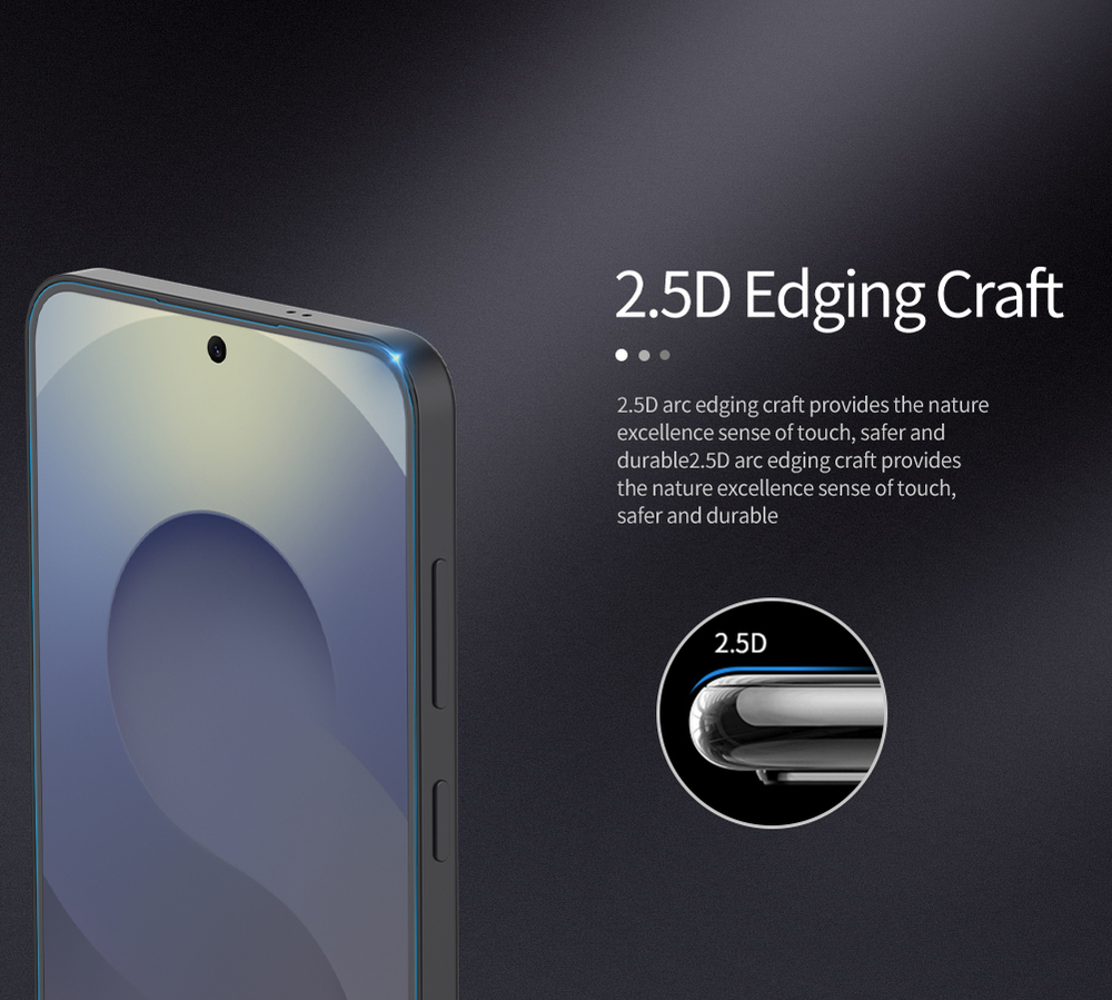 Защитное стекло с прозрачными рамками от Nillkin для Samsung Galaxy S25 FE, серия H+Pro Anti-Explosion Glass Screen Protector