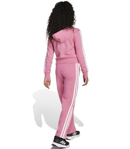 Детский теннисный костюм Adidas Kids 3-Stripes Essentials Fleece - pink/white