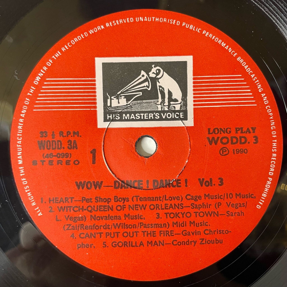 Винтажная виниловая пластинка LP Сборник Wow Dance Vol. 3 (Индия 1990) (Pet Shop Boys, Sandy Wilson)