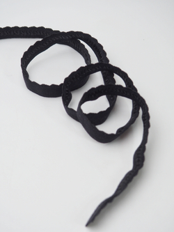 Резинка бельевая чёрная с кармашком ажурная 12 мм