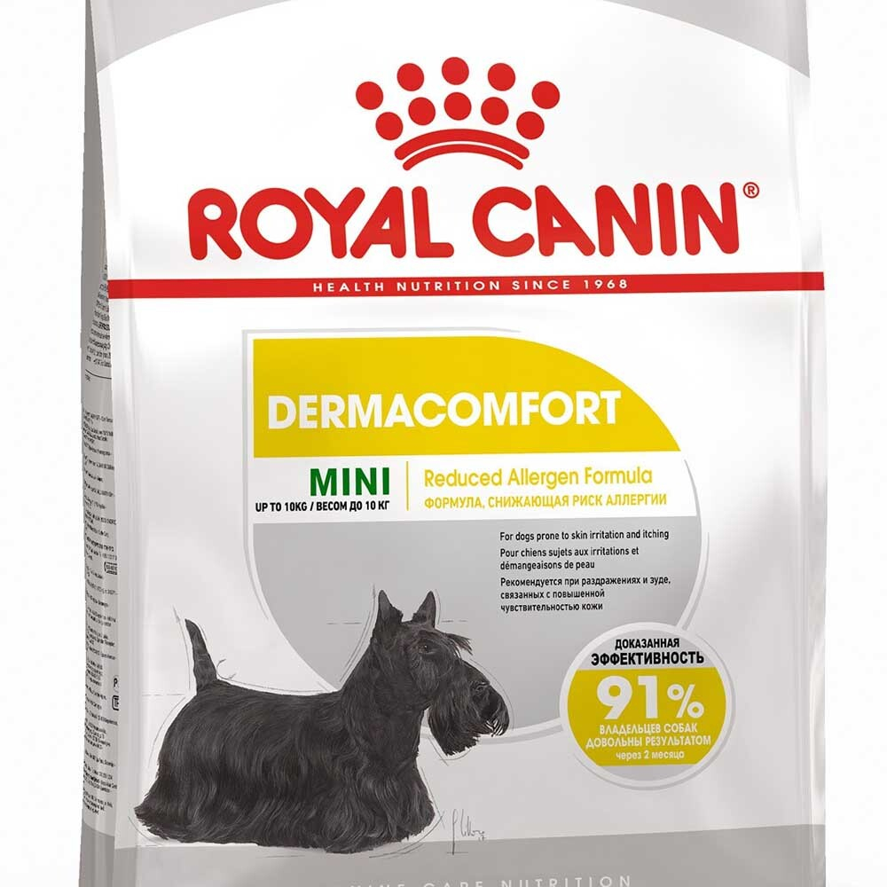 Royal Canin Mini Dermacomfort Adult - корм для собак мини пород с проблемной кожей и шерстью