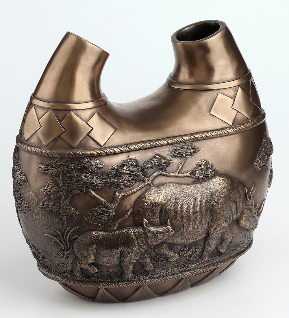 Veronese WS-1395 Ваза «Сафари - носороги»