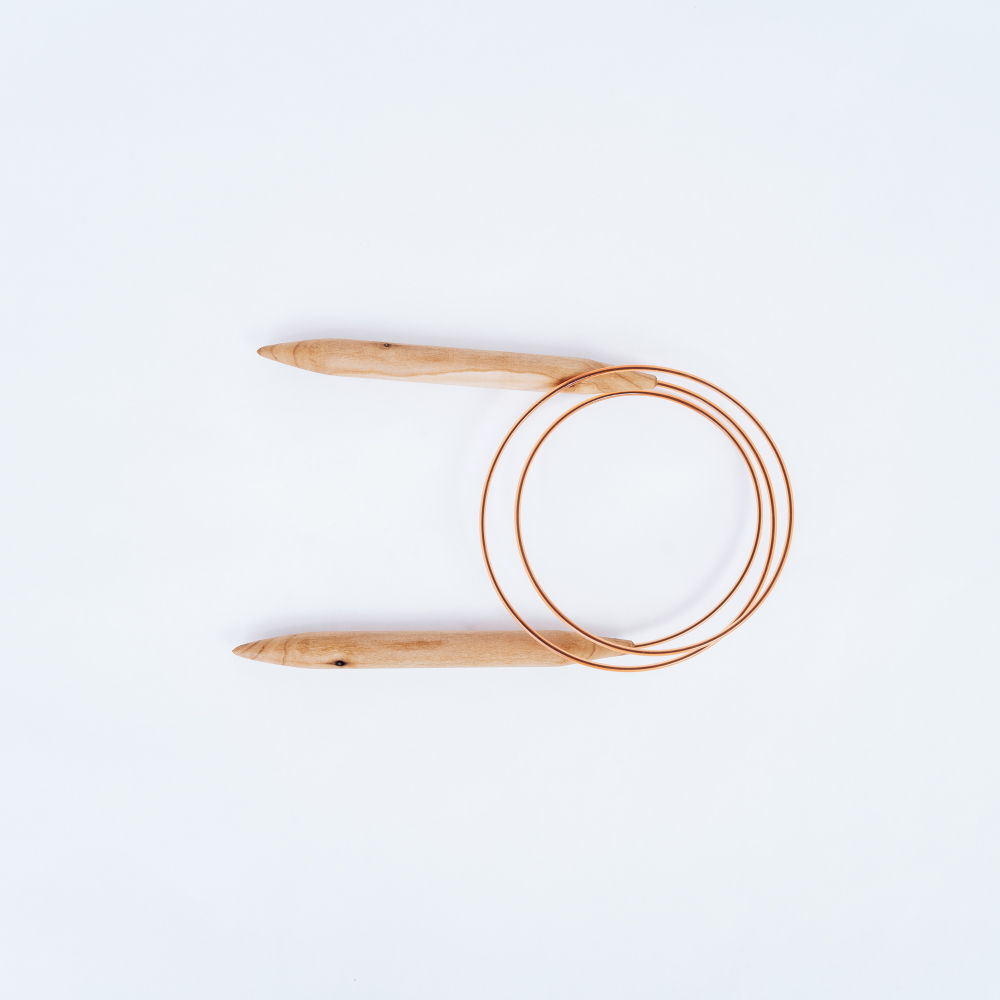 Деревянные круговые спицы для вязания из дерева вишня 14мм. N22