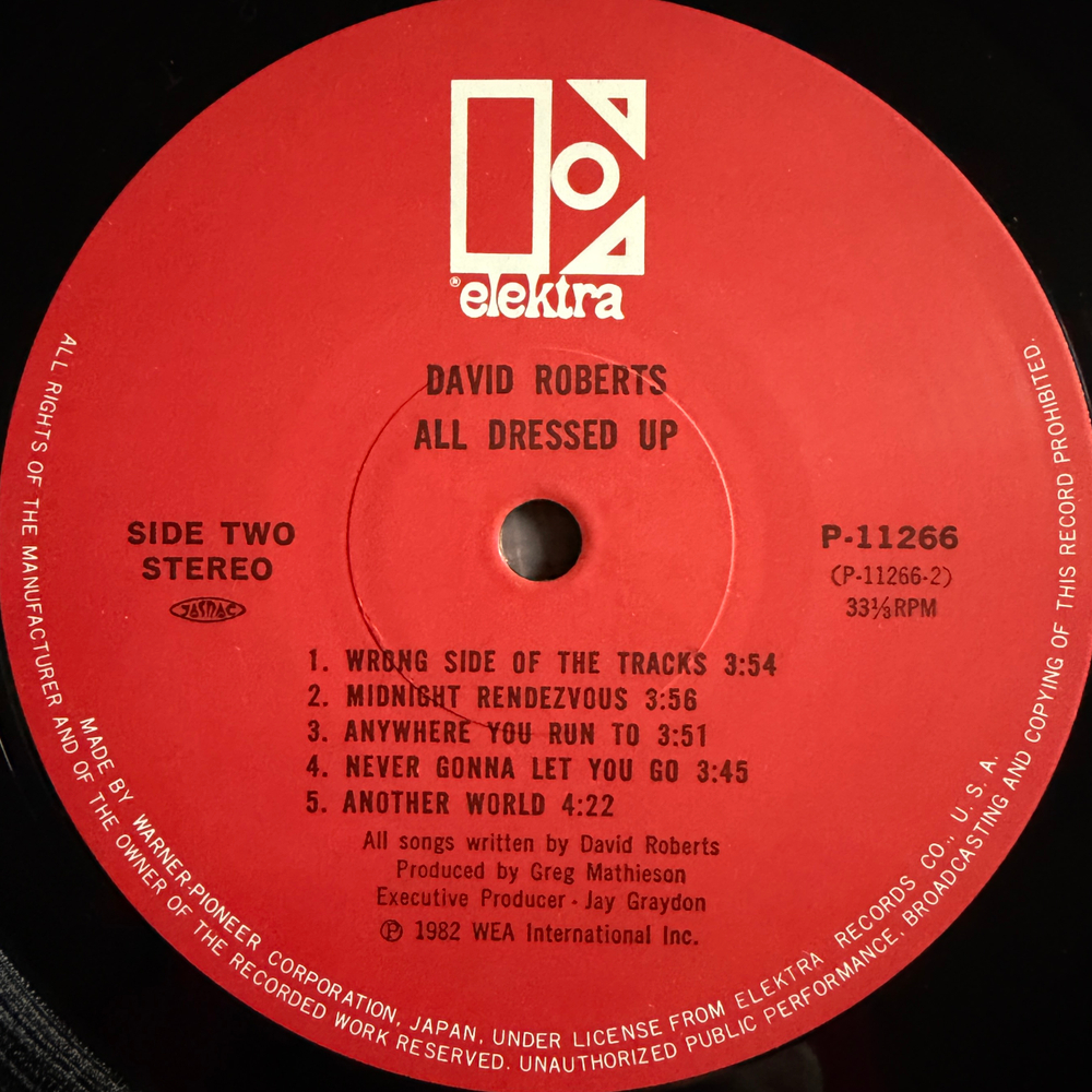 David Roberts – All Dressed Up (Япония 1982г.) Т