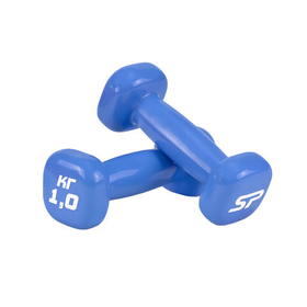 Гантели виниловые ESPADO 1 кг, голубой (пара)