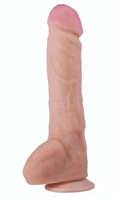 Гигантский фаллоимитатор на присоске REAL Next №31 - 25,5 см. (Цвет: телесный)
