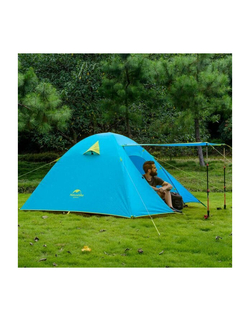 Палатка Naturehike 210T65D  NH18Z022-P трехместная голубой, 6927595729632