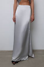 Юбка макси серебро