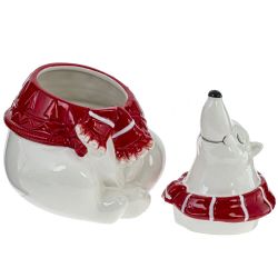 GAEM Конфетница "Белый медведь мечтатель", 1200 мл, L14 W15 H22 см