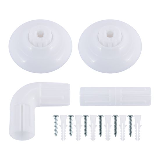 Карниз для ванной угловой Г-образный 80х80 см. Besser BS 0474A