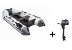 Аква-2900 СКК СЕРЫЙ/ГРАФИТ слань-книжка киль + PARSUN T 5.0 BMS (комплект лодка + мотор)